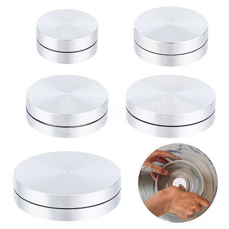5Pcs 5 Style Aluminum Turntable Base Table Tray FIND-UN0007-22-1