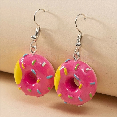 Resin Food Model Dangle Earrings PW-WG3DC69-01-1