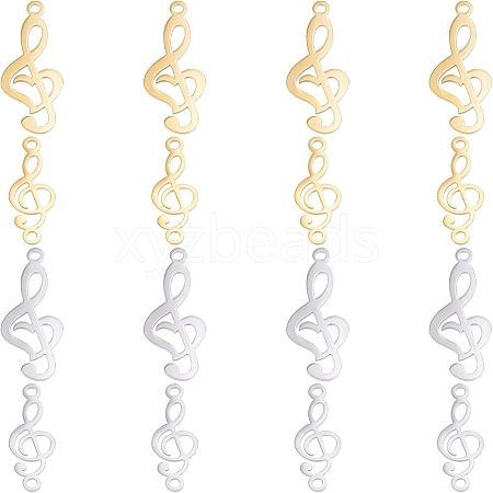 Unicraftale 8Pcs 201 Stainless Steel Links & 8Pcs 201 Stainless Steel Pendants STAS-UN0032-38-1