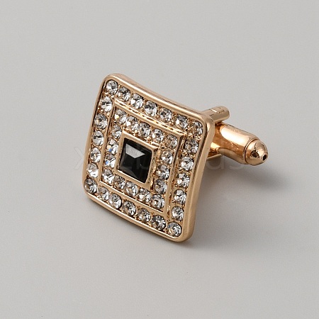 Alloy Rhinestone Cufflinks for Men FIND-WH0110-732-1