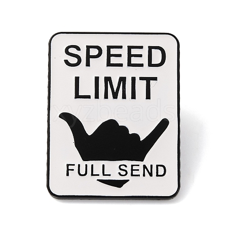 Speed Limit Alloy Enamel Pins JEWB-A024-05-1