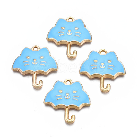 Rack Plating Alloy Enamel Pendants ENAM-T011-191D-1