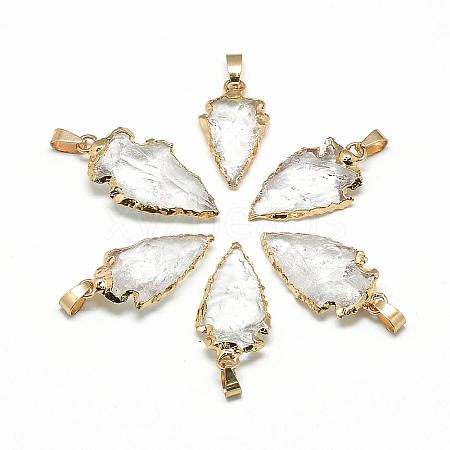 Natural Quartz Crystal Pendants G-Q490-A01-1