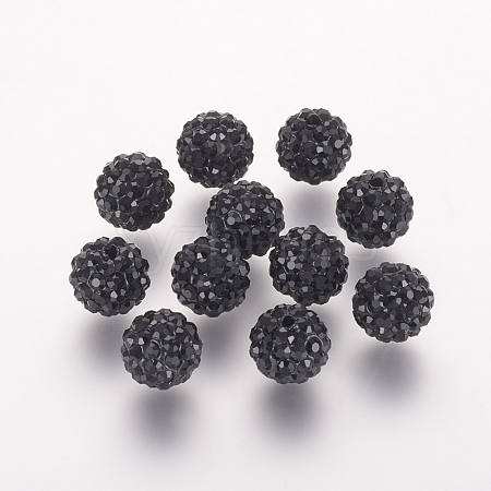 Polymer Clay Rhinestone Beads X-RB-K050-8mm-C02-1
