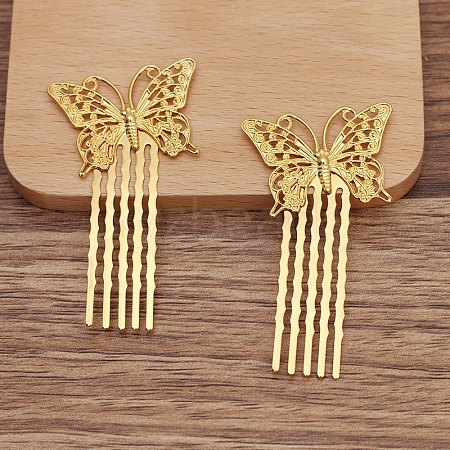 Brass Hair Comb Findings OHAR-PW0001-418G-1