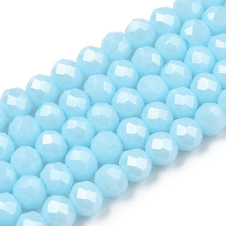 Electroplate Glass Beads Strands EGLA-A034-P3mm-A25-1