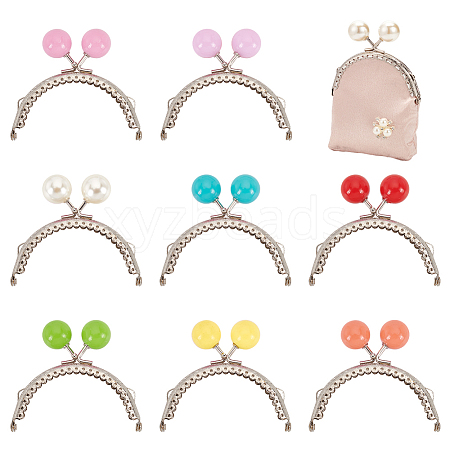   8Pcs 8 Colors Iron Kiss Lock Purse Frames DIY-PH0022-29-1