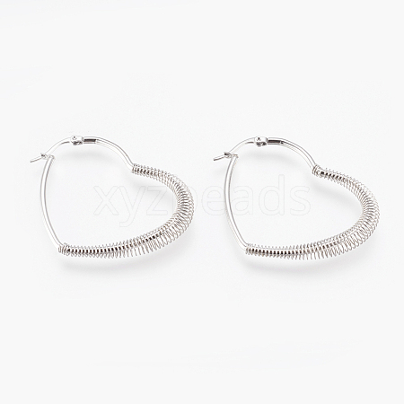 Tarnish Resistant 304 Stainless Steel Hoop Earrings EJEW-I213-D-02P-1