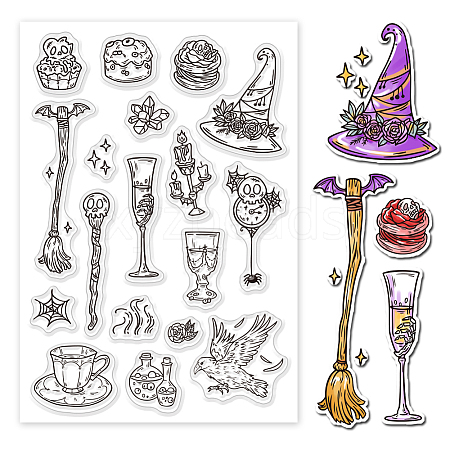 Custom PVC Plastic Clear Stamps DIY-WH0618-0108-1