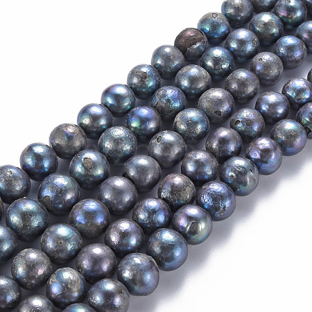 Natural Baroque Pearl Keshi Pearl Beads Strands X-PEAR-S021-192-1