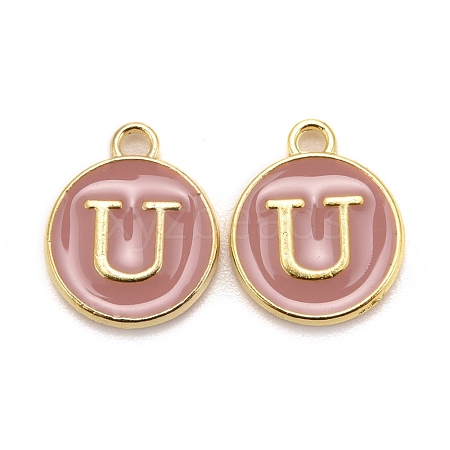 Golden Plated Alloy Enamel Charms ENAM-S118-07U-1