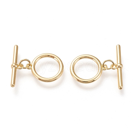 Brass Toggle Clasps X-KK-F820-07G-1