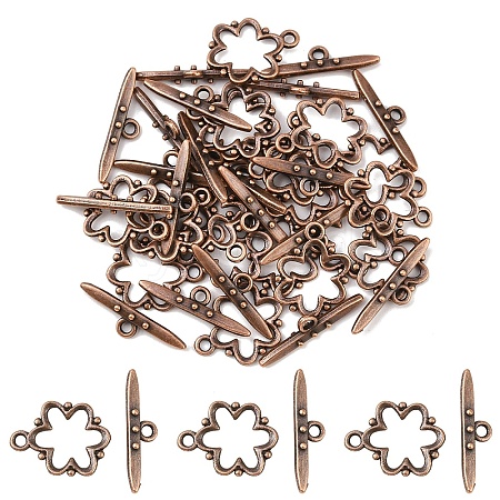 20Pcs Alloy Toggle Clasps TIBE-YW0001-98R-1