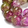 Spray Painted Crackle Glass Beads Strands DGLA-C002-10mm-04-3