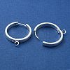 201 Stainless Steel Huggie Hoop Earrings Findings STAS-A167-01W-S-2