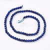 Dyed Natural Lapis Lazuli Bead Strands X-G-R173-6mm-01-2