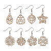 DIY Filigree Joiners Dangle Earring Making Kits DIY-TA0003-12P-9