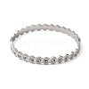304 Stainless Steel & Rhinestone Bangles for Women BJEW-H644-03P-4