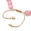 Cat Eye Braided Bead Bracelets BJEW-JB11196-5