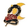 Gothic Black Snake Enamel Pins JEWB-S024-03A-1