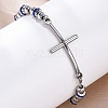 201 Stainless Steel Link Chain Bracelets BJEW-A032-01P-02-4