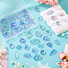64Pcs Gradient Color Transparent Glass Beads GLAA-TA0003-48G-5
