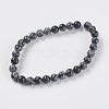 Natural Snowflake Obsidian Beads Strands X-G-G515-6mm-01-2