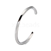 Titanium Steel Twist Open Cuff Bangles for Women BJEW-L689-02P-1