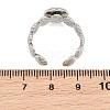 Shell Shape 304 Stainless Steel Cuff Ring Components SA-CBA098D-04P-A-3