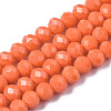 Opaque Solid Color Glass Beads Strands X-EGLA-A034-P6mm-D20-1