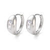 Rack Plating Brass Clear Cubic Zirconia Hoop Earrings EJEW-S241-09P-1