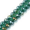 Electroplate Transparent Glass Beads Strands EGLA-N002-34B-G05-1