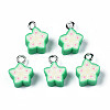 Imitation Food Handmade Polymer Clay Star Charms CLAY-N006-41-1