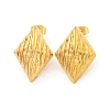 Rhombus 304 Stainless Steel Ear Studs EJEW-L290-008G-1