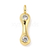 Rack Plating Brass Micro Pave Cubic Zirconia Pendants KK-A200-24G-I-1