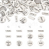 72Pcs 12 Style Tibetan Style Alloy Pendants with 100Pcs Iron Jump Rings FIND-PJ0001-19-13