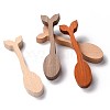 4 Colors Unfinished Wood Carving Spoon DIY-E026-01-2