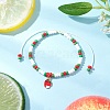 9Pcs Fruit Theme Alloy Enamel Charm Bracelets BJEW-MZ00206-08-1