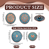 24Pcs 4 Styles 1-Hole Zinc Alloy Shank Buttons BUTT-PH0001-60-5