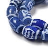 Blue Tibetan Style dZi Beads Strands TDZI-NH0001-C13-01-4