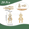 CHGCRAFT 20Pcs Rack Plating Alloy Pendants FIND-CA0004-41-2