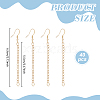 20Pair 316 Surgical Stainless Steel Hoop Earring Findings EJEW-UN00033-3