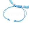 Synthetic Turquoise & Glass Seed Braided Bead Bracelets BJEW-JB11153-01-4