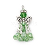 Handmade Glass Seed Beaded Angel Pendants PALLOY-MZ00497-04-1