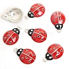 Alloy Red Enamel Pendants PW-WG00A26-01-1