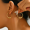 Stainless Steel Ball Hoop Earrings XK8123-5