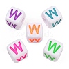 Opaque Acrylic Enamel European Beads AC-ACBA1794-04W-1