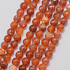 Natural Fire Crackle Agate Bead Strands X-G-K166-07F-8mm-10-1