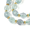 Natural Green Fluorite Beads Strands G-N342-35-8x6-12-4