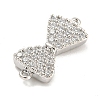 Brass Micro Pave Clear Cubic Zirconia Connector Charms KK-P275-36B-P-2